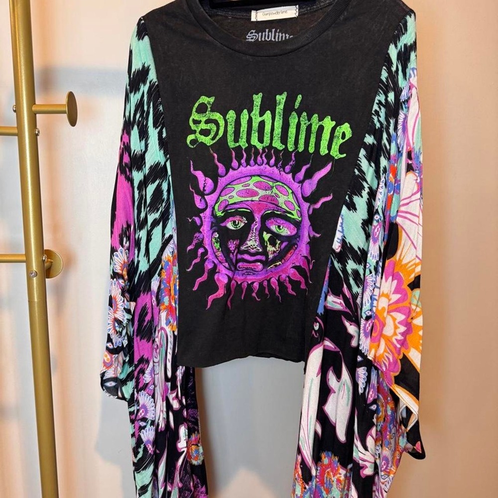 Upcycled Sublime Kimono Shirt